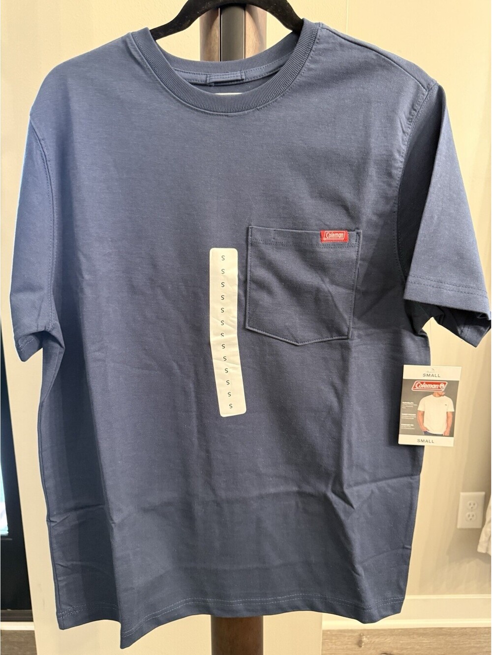 Coleman Men's Short Sleeve T-Shirt Size S Dark Denim Color NWT